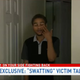 Victim Tyran Dobbs shows media where and how he was shot by police during the raid.